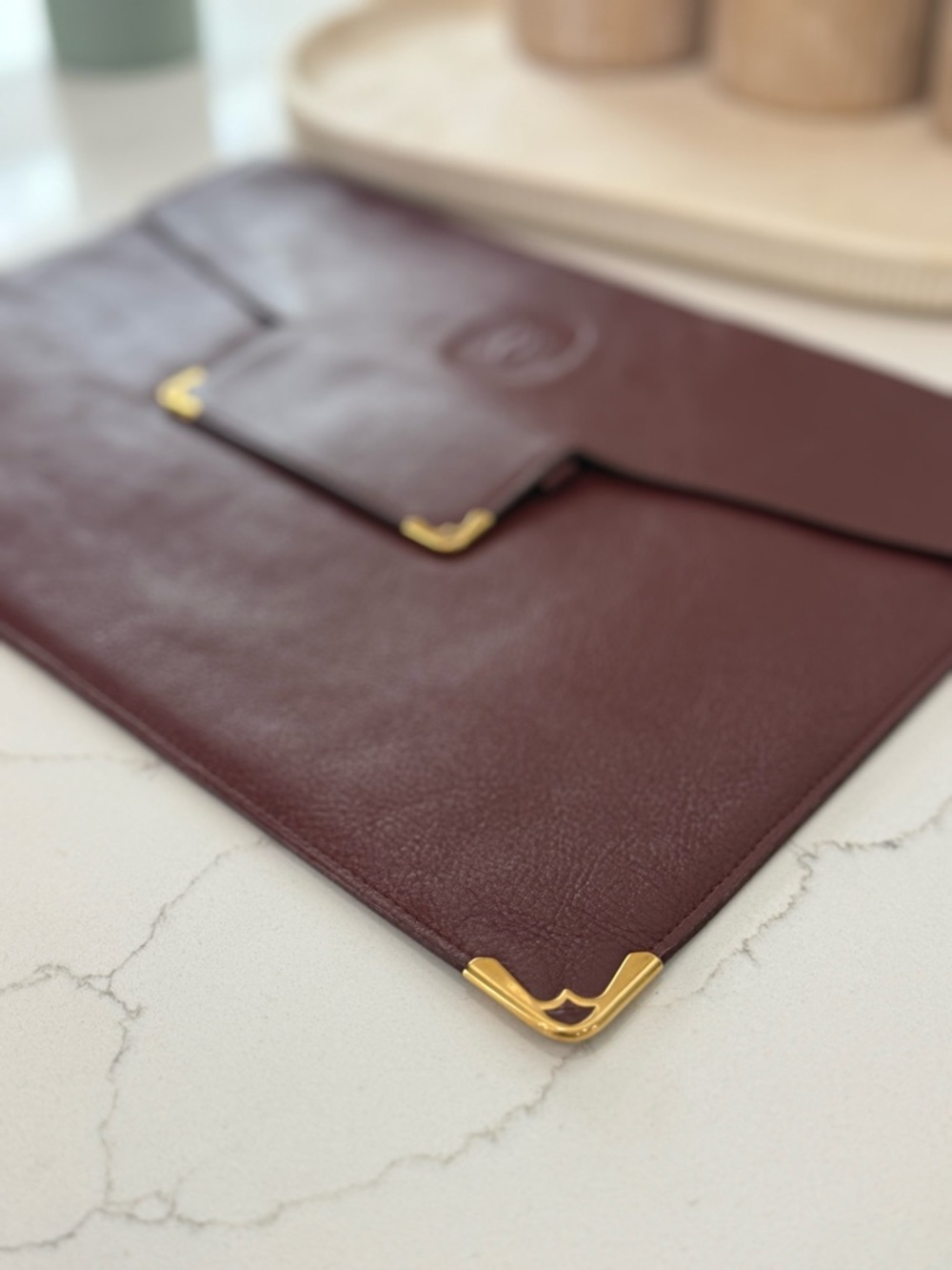 Cartier Must de Cartier document case or clutch bag VINTAGE: SPOTLESS CONDITION - Picture 6 of 11